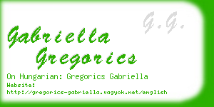 gabriella gregorics business card